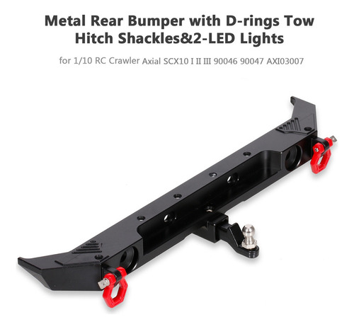 Yn 1/10 Rc Crawler Coche Parachoques Trasero De Metal Con