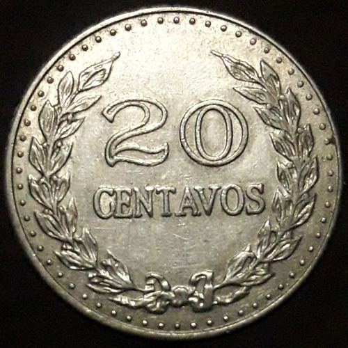 Moneda Colombia 20 Centavos 1971 