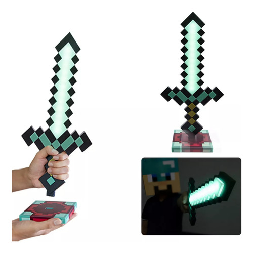 Brinquedo Minecraft Sword And Spike Para Crianças Luminous