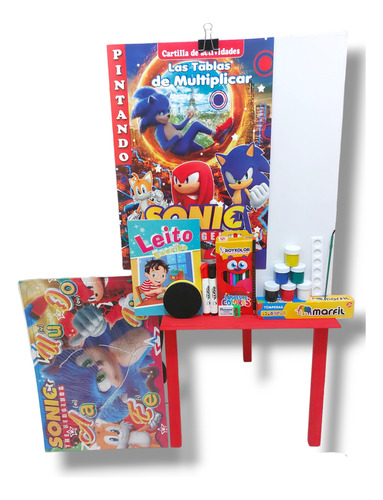 Tablero Infantil Didáctico Borrable + Kit  Dibujo Y Pintura