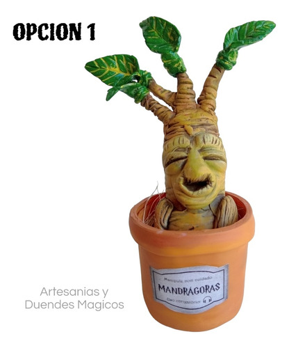 Mandragora Planta Duende Harry Potter Porcelana Fria