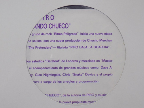 Piro Jugando Chueco Vinilo 12' Maxi Single México Promo 92