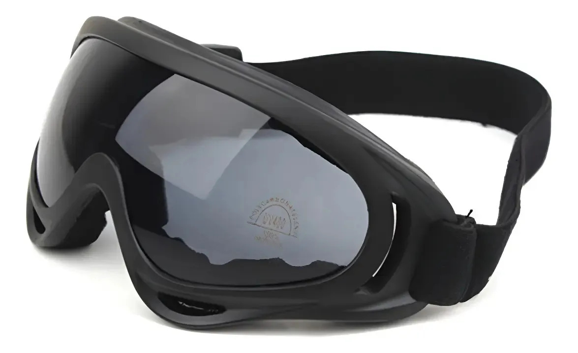 Óculos Jet Ski Snowboard Moto Patins Paintball Proteção Uv Lente Preto