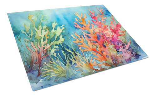 Dac2825lcb Seaweed Glass Cutting Board Large Decorative Temp