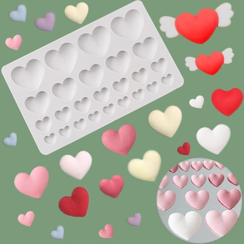Molde De Silicona Con Forma De Corazón De Amor Para Decoraci