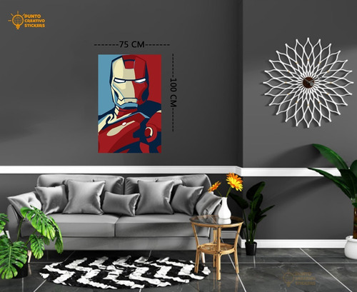 Calcomania Poster Adherible Iron Man Wallpaper 