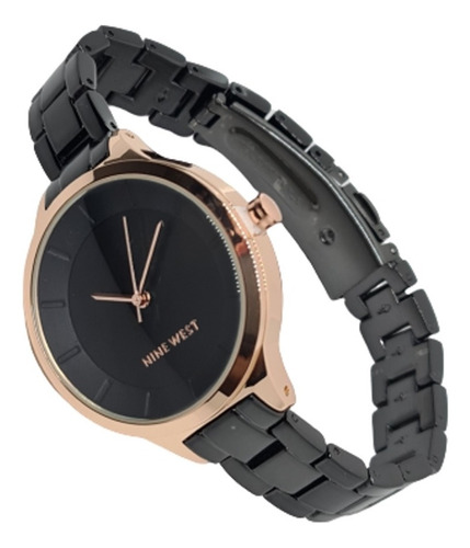 Reloj Mujer | Nine West | Rosa Gold Y Negro | Original