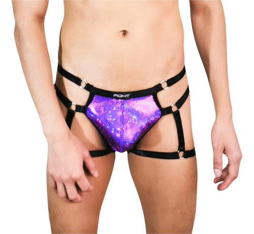 Suspensorio Liguero Morado Shiny Fight Underwear