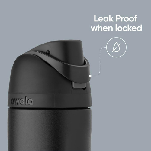 Termo Owala Freesip 24oz Acero Inoxidable Negro Intenso