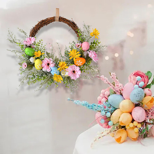 / Corona De Flores Artificiales De Primavera, Estilo C
