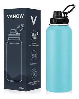 Termo Vaso-botella Acero Inoxidablecon Fría/caliente 40 Oz Color Verde