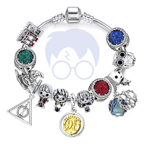 Pulsera Compatible Pandor Charms Harry Potters Magic Unisex 