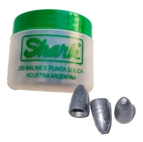 Balines Shark Punta Solida 5.5mm (.22) X200u El Jabali