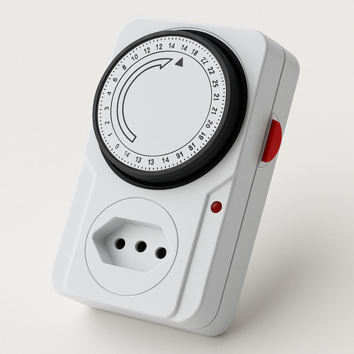 Timer Temporizador Analógico Mecânico Bivolt 110/220v Tomada