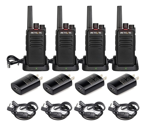 Walkie Talkie Rt68 (paquete De 4) Con Auricular (paquete De 