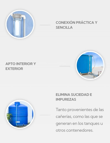 Filtro De Agua Psa Stopper Con Cartucho De 50 Micrones Agua