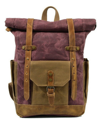 Mochilas De Lona Vintage De Lujo Para Hombres Lona Impermeab