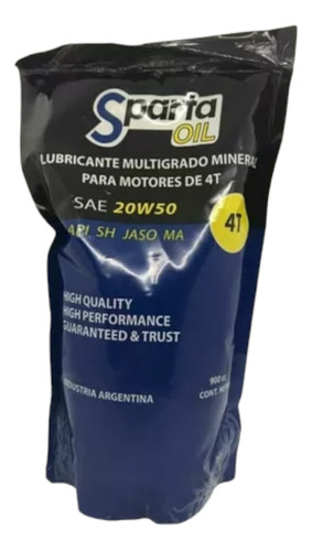 Aceite Moto 4t Sparta Mineral 20w50 X 900cc Moto Avenida