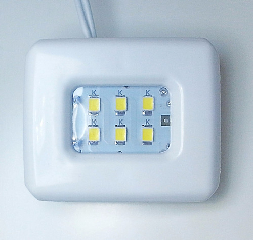 Mini Spot Led Embutir P/ Móveis 6 Leds 1,5w - Bivolt