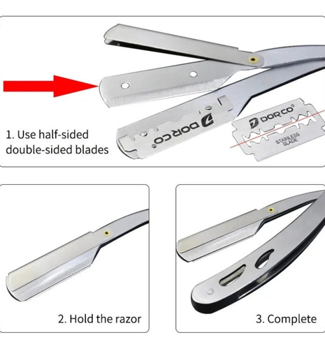 Navalha Navalhete De Barbear Aço Inox C/ 2 Travas América