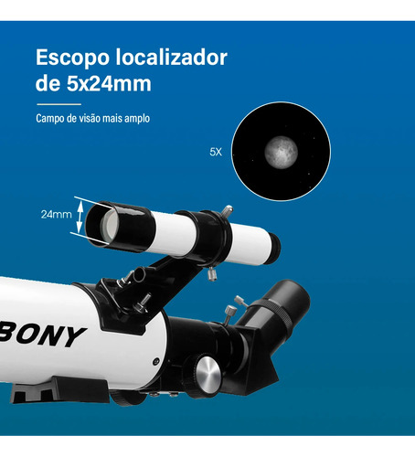 Telescópio Astronômico Luneta Refrator Svbony Com Tripé