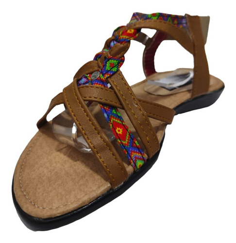 Imagen 6 de 7 de Sandalia Huarache Trenza Colores Combinable Juvenil Resorte