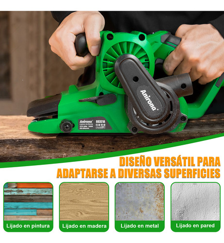 Lijadora De Banda 3 X 21 1200w Anirona Pro Bs321a