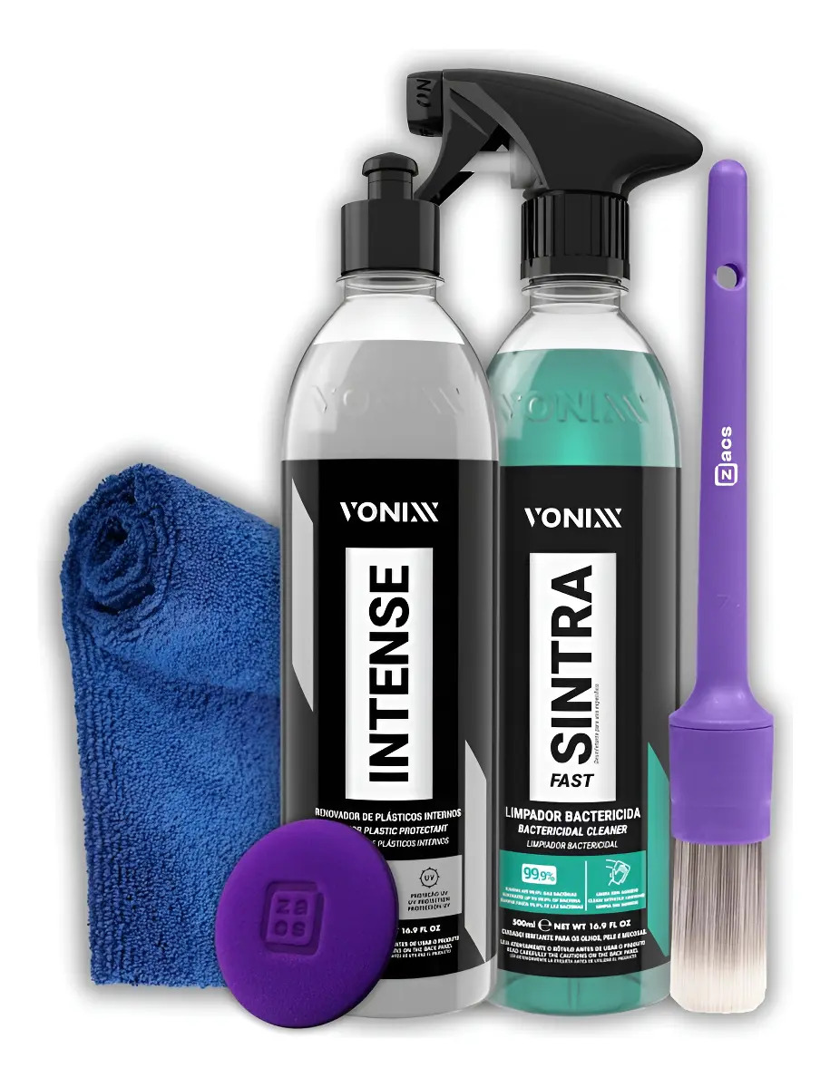 Kit Limpeza Automotiva Vonixx Sintra Fast e Intense 500ml + Acessórios