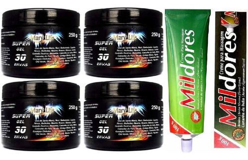  para corpo Mary Life 30 Ervas Kit Pomadas 250g