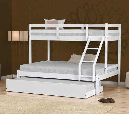 Treliche Com Cama Casal Dreams Madeira Branco Megamobilia