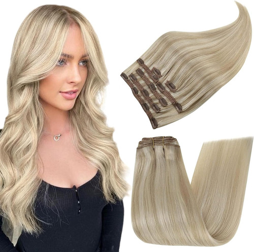 Runature Extensiones De Cabello Humano Con Clip, De 10 Pulga