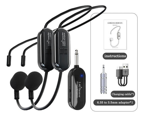 Micrófono Inalámbrico Solapa 2mics 1 Receptor