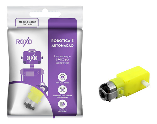Motor Dc 3-6v Com Caixa De Redução E Eixo Duplo - Roxo