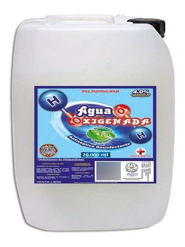 Agua Oxigenada 20 Litros 4% - L a $6850