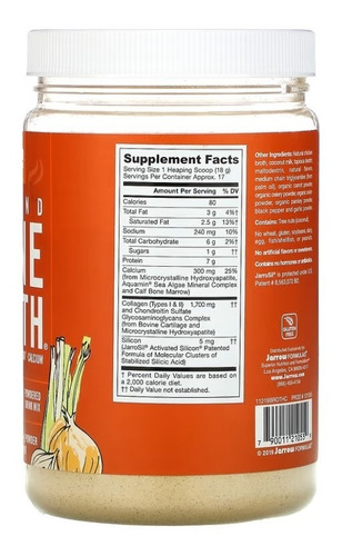 Jarrow Formulas Beyond Bone Broth, Sabor Pollo - Mezcla En Polvo De 10.8 Oz - Toma Nutricional Del Caldo De Hueso Tradicional - Suministra Colágeno, Silicio Activado Y Calcio - Aprox. 17 Porciones