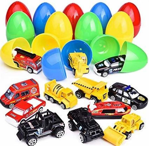 12 Pc Diecast Cars, Los Huevos Sorpresa Para El Favor De Fie