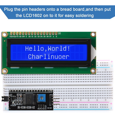 Weewooday Adaptador De Interfaz Serie Iic/i2c/ Twi Lcd Y Mód