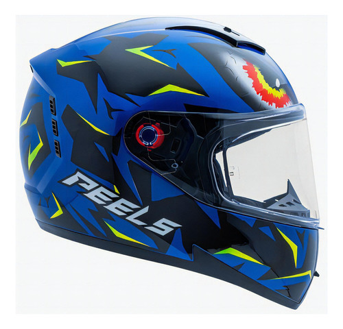 Capacete Moto Peels Icon Maus Cor Azul Metalizado com Preto Tamanho do capacete 62