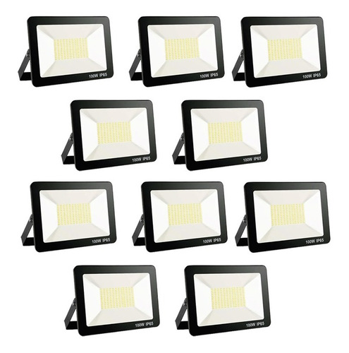 Pack X 10 Foco Led 100w Ip65 - Calidad Garantizada Unilux