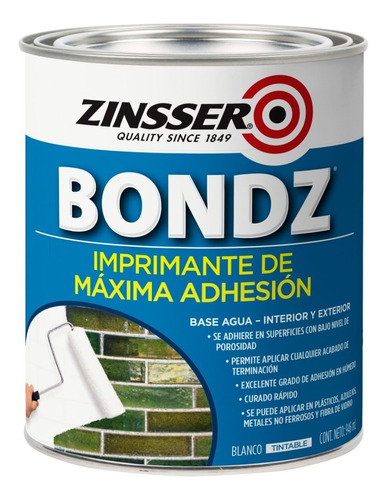Primer Bondz Zinsser Máxima Adhesión Interior Y Exterior