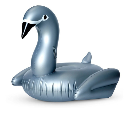 Cisne Flotador Inflable Swan Grande Plateado 121x120x102 Cm 