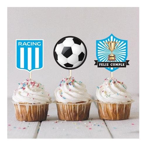 Topper Cupcake Muffins Racing Club X12u - Pinchos