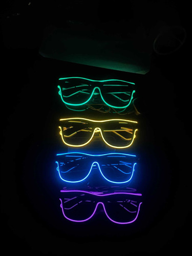 Lentes Led Colores, Fiestas -3d Cotillón Luminoso- Rave