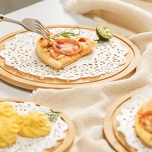 Plato De Madera Para Pizza Alimentos 36 Cm Plato Pizza