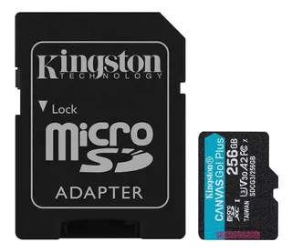 Tarjeta Microsdxc Kingston Canvas Go Plus 256gb, A2, U3