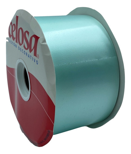 Cinta Listón Celosa Moños Decorativa 7cm 019-22 Rollo 91 Mts Color 42 Azul Agua