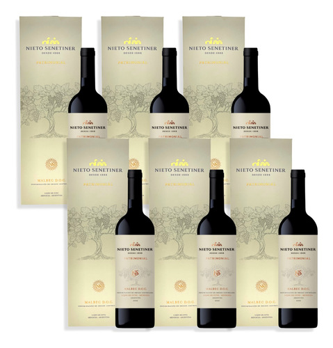 Vino Nieto Patrimonial Malbec D.o.c 750ml C/estuche Caja X6u