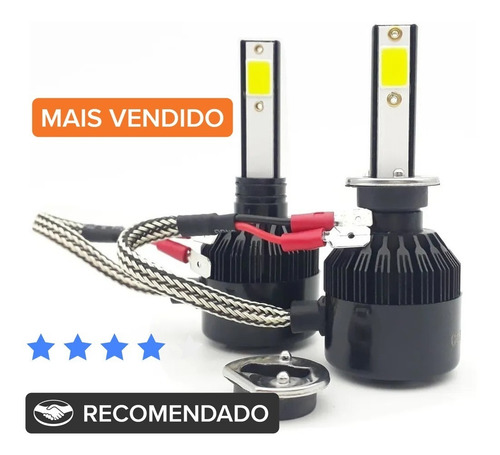 Imagem 1 de 6 de Lâmpada Led H1 6000k 7800 Lumens Techone Code Super Led