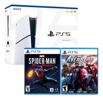 Comprar Ps5 Slim Con Lector + Marvel Avengers + Spiderman Morales