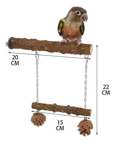 Pájaro De Madera Swing Bird Jage Swing Hanging Gym Gywing